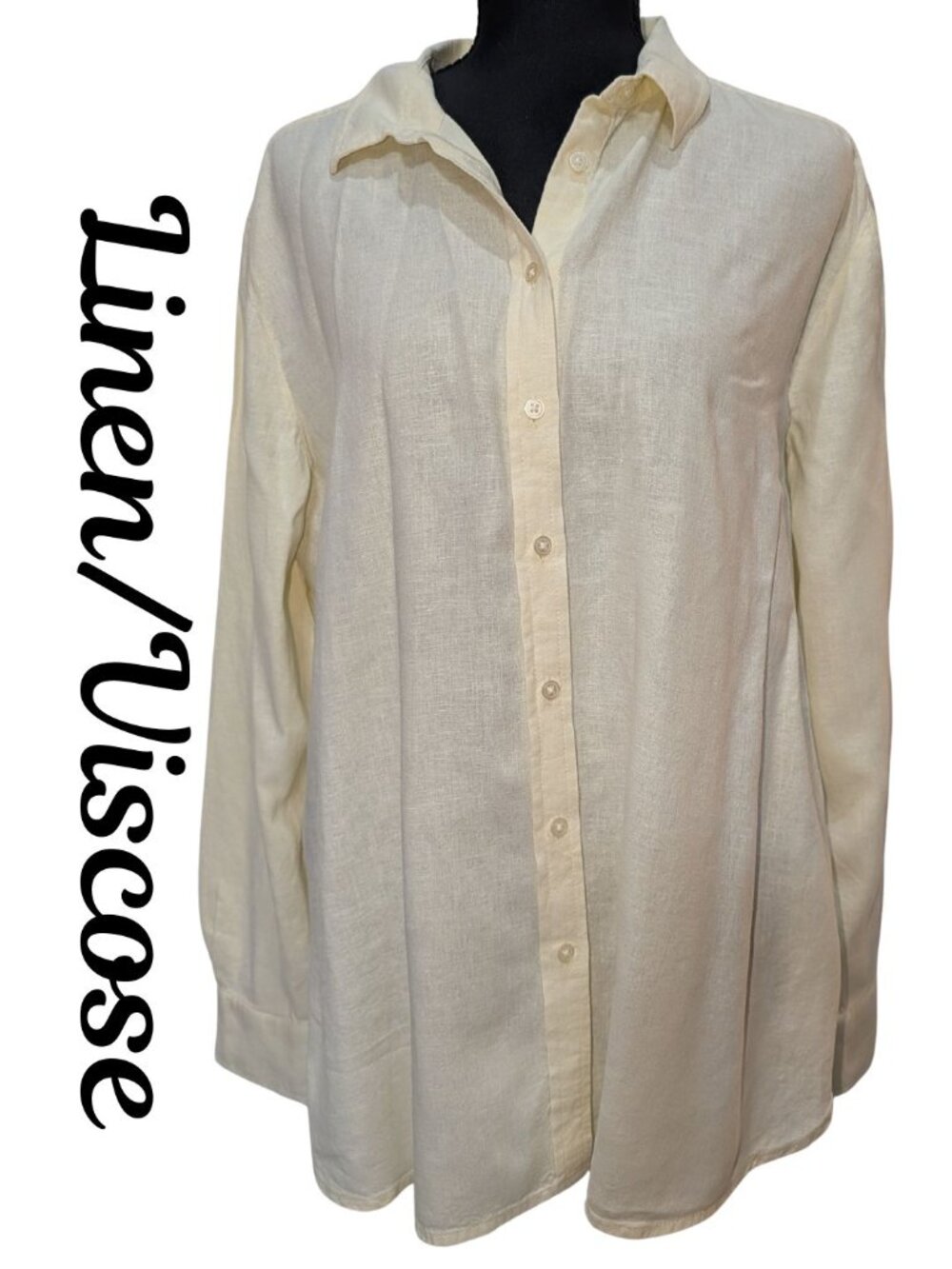LOFT Linen‑Blend Button Front Shirt